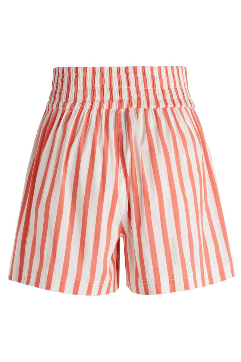 Mads Nørgaard - Shorts - Organic Poplin Ella Shorts - Candy Stripe Cherry Tomato