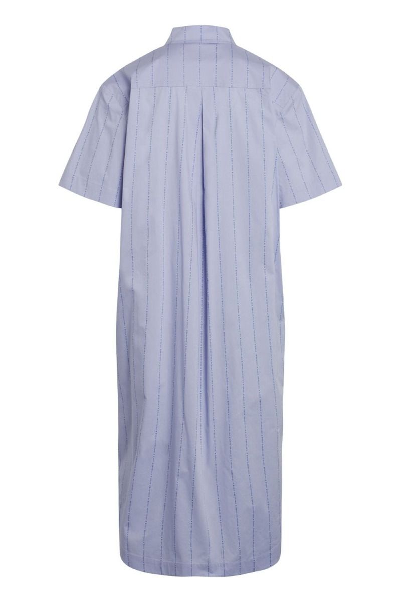 Mads Nørgaard - Skjorte - Logo Poplin Dylan - Multi Brunnera Blue