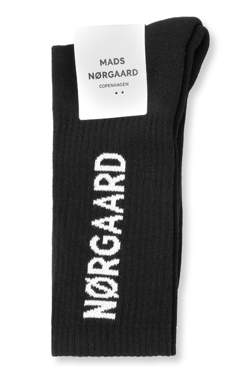 ❤︎ Mads Nørgaard - Strømper - Cotton Tennis MN Classic Sock - Black