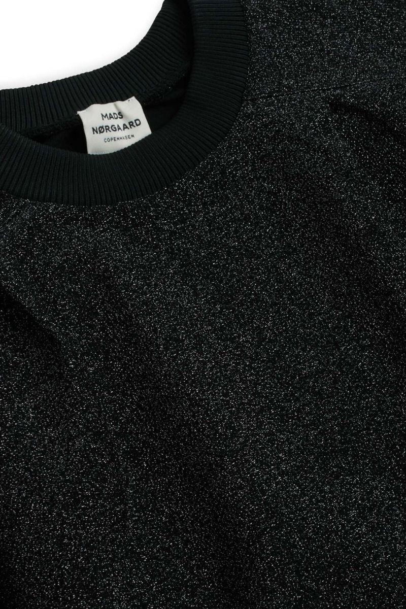 Mads Nørgaard - Sweat - Glitter Stretch Sussie Sweat - Metallic Winetasting