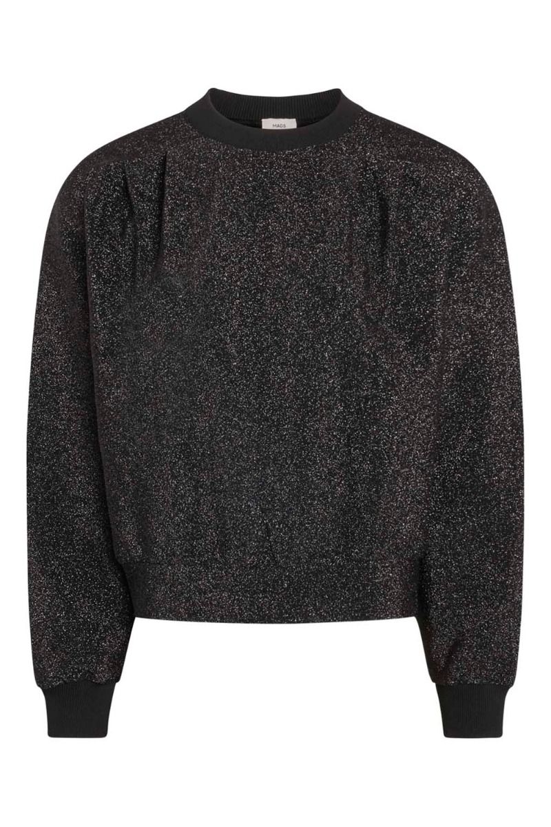 Mads Nørgaard - Sweat - Glitter Stretch Sussie Sweat - Metallic Winetasting