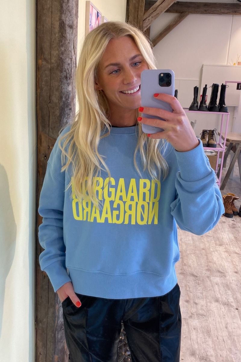 Mads Nørgaard - Sweat - Organic Sweat Tilvina - Della Robbia Blue