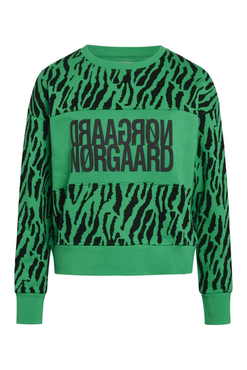 Mads Nørgaard - Sweat - Organic Sweat Tilvina Print - Multi Deep Mint