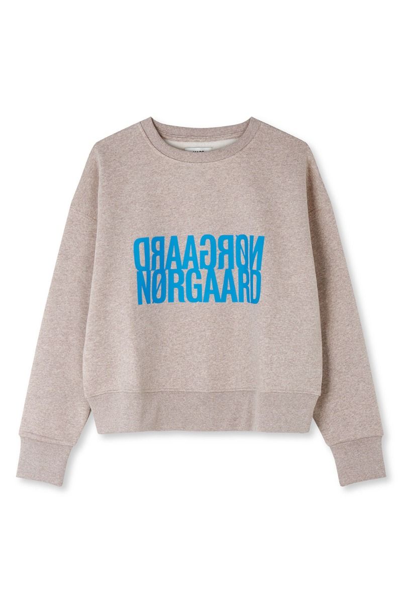 Mads Nørgaard - Sweatshirt - Organic Tilvina Sweatshirt - Oatmeal Melange