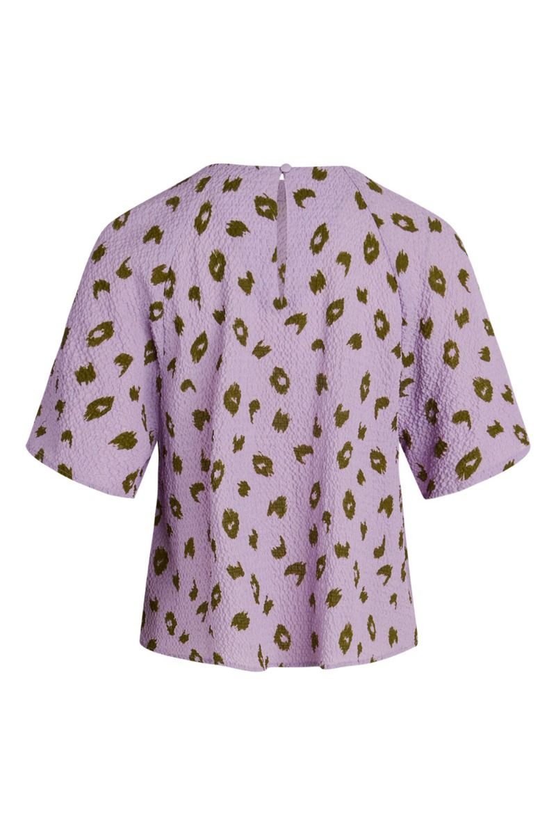 Mads Nørgaard - T-shirt - Bumpy Flower Rodgau Top - Brushed Dot Lavendula