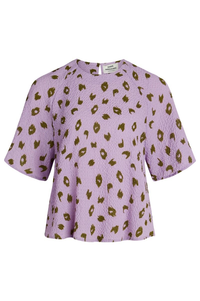 Mads Nørgaard - T-shirt - Bumpy Flower Rodgau Top - Brushed Dot Lavendula
