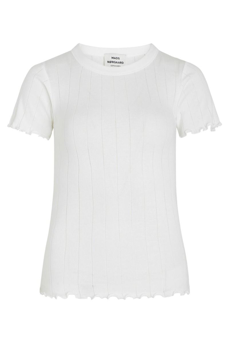 Mads Nørgaard - T-shirt - Pointella Trixa Tee - White Alyssum