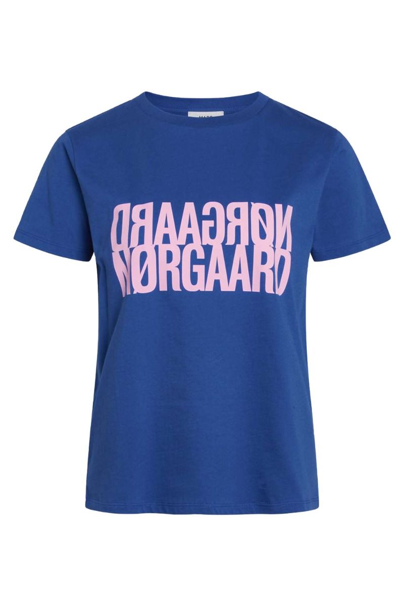 Mads Nørgaard - T-shirt - Single Organic Trenda P Tee - Princess Blue