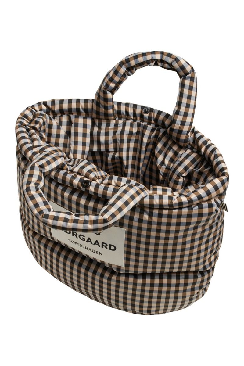 Mads Nørgaard - Taske - Check Club Pillow - Black/Beige