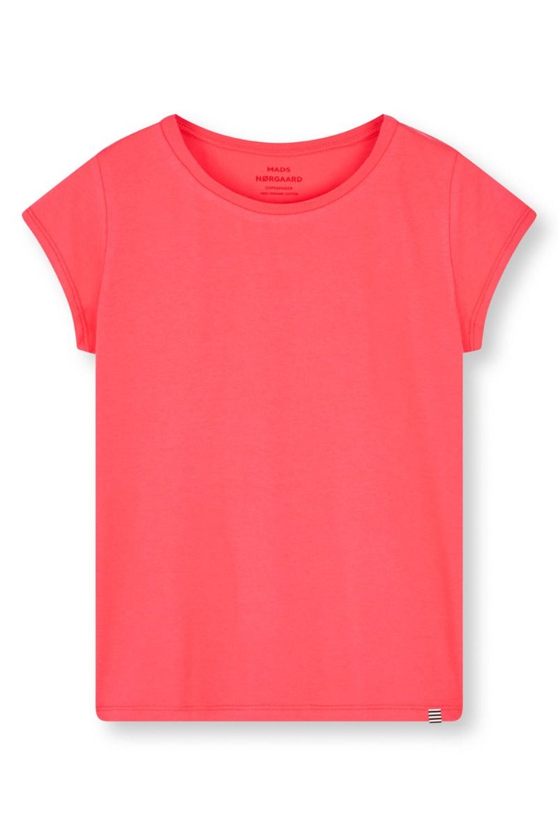 Mads Nørgaard  - T-shirt - Organic Jersey Teasy Tee FAV - Geranium