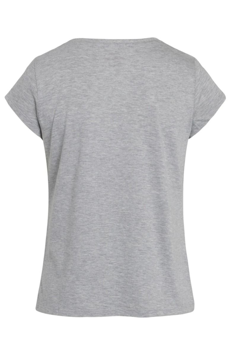 Mads Nørgaard - T-shirt - Organic Jersey Teasy Tee FAV - Light Grey Melange (Levering midt april)