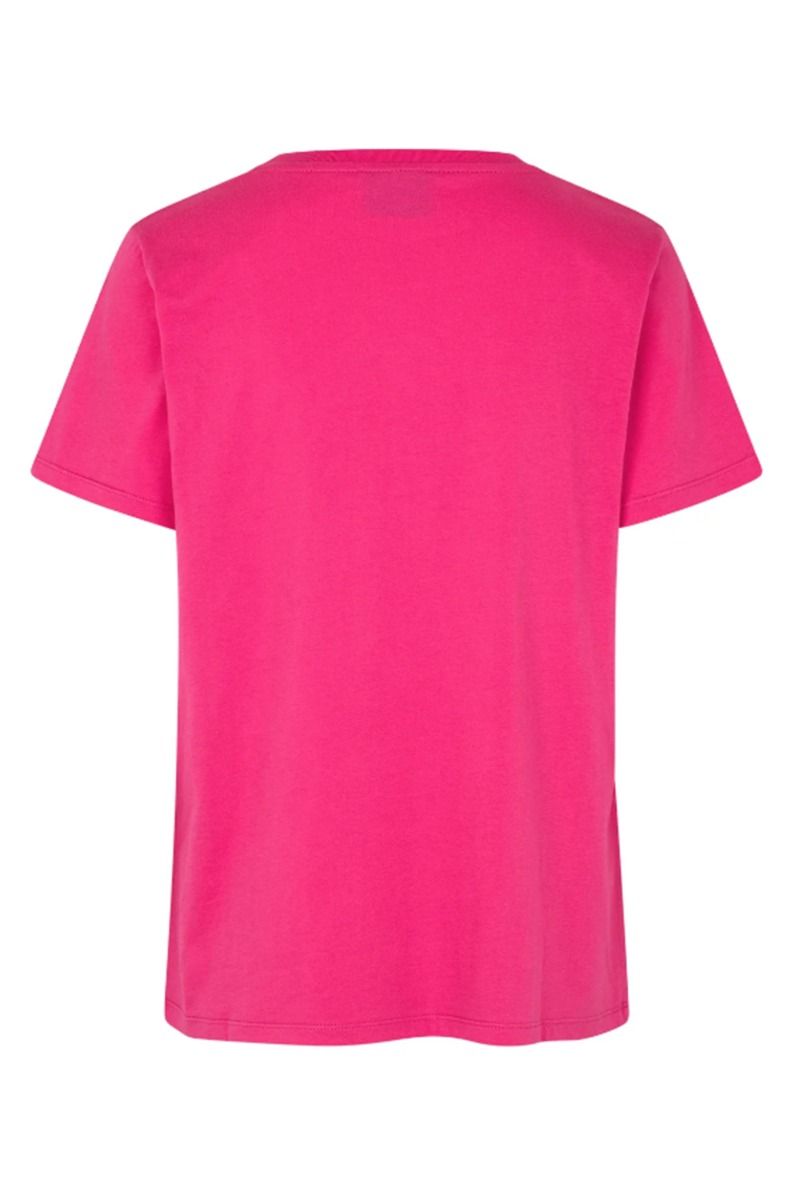 Mads Nørgaard - T-shirt - Single Organic Trenda P Tee - Fuchsia Purple