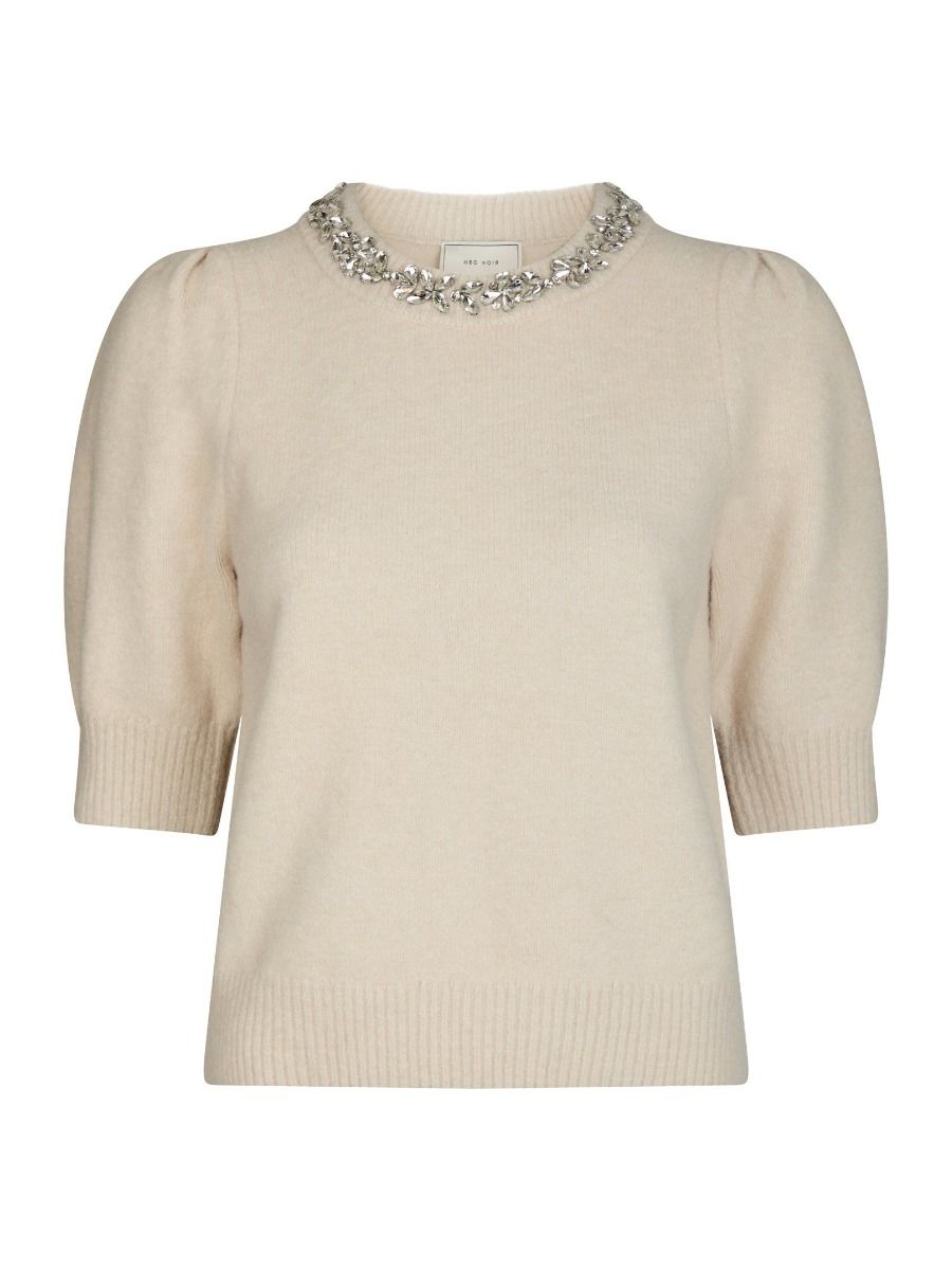 Neo Noir - Bluse - Maia Stone Knit Blouse - Ivory