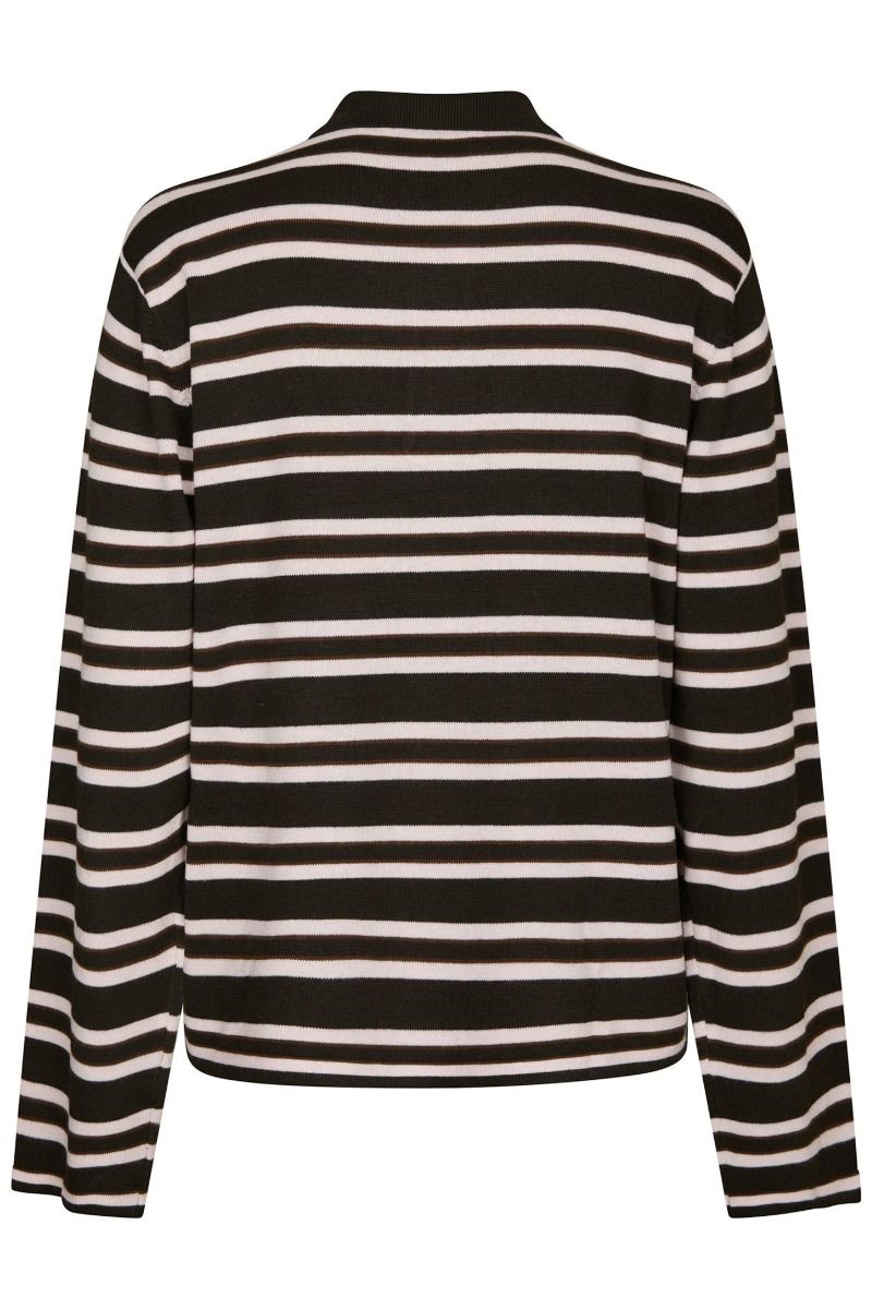 Neo Noir - Bluse - Mala Polo Knit Blouse - Dark brown