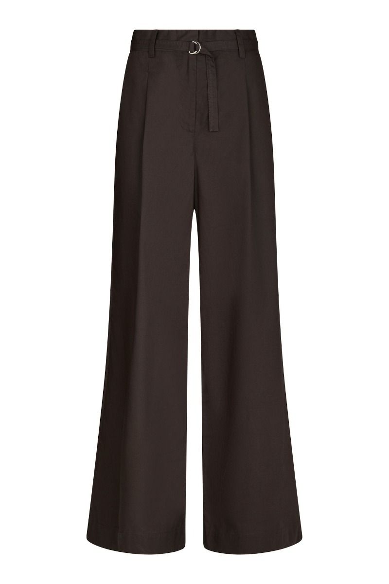 Neo Noir - Bukser - Malba Poplin Pants - Dark brown
