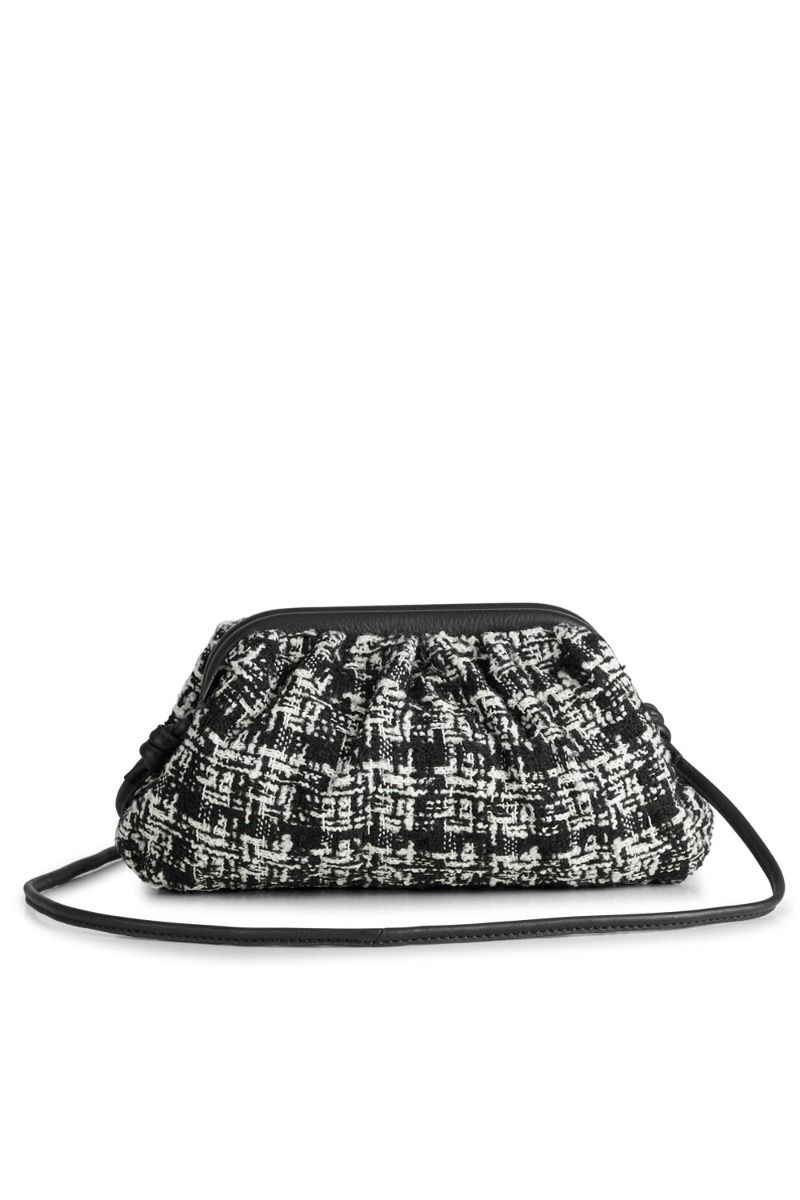 ❤︎ Markberg - Taske - Elora Clutch - Tweed Mix Black/Offwhite