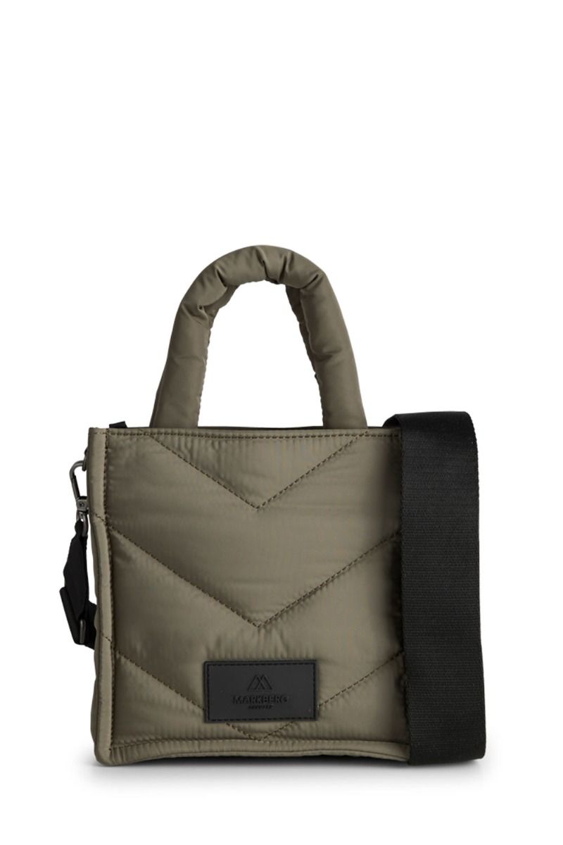 Markberg - Taske - VikaMBG Mini Bag - Triangle Puf Olive w/Black