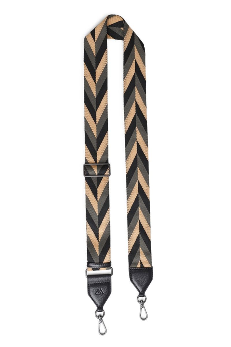 Markberg - Taskestrop - Marilyn Guitar Strap - Black/Army/Apricot