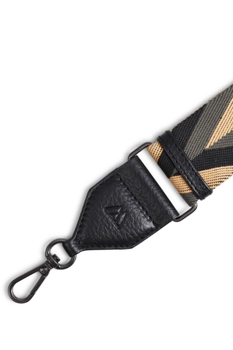 Markberg - Taskestrop - Marilyn Guitar Strap - Black/Army/Apricot