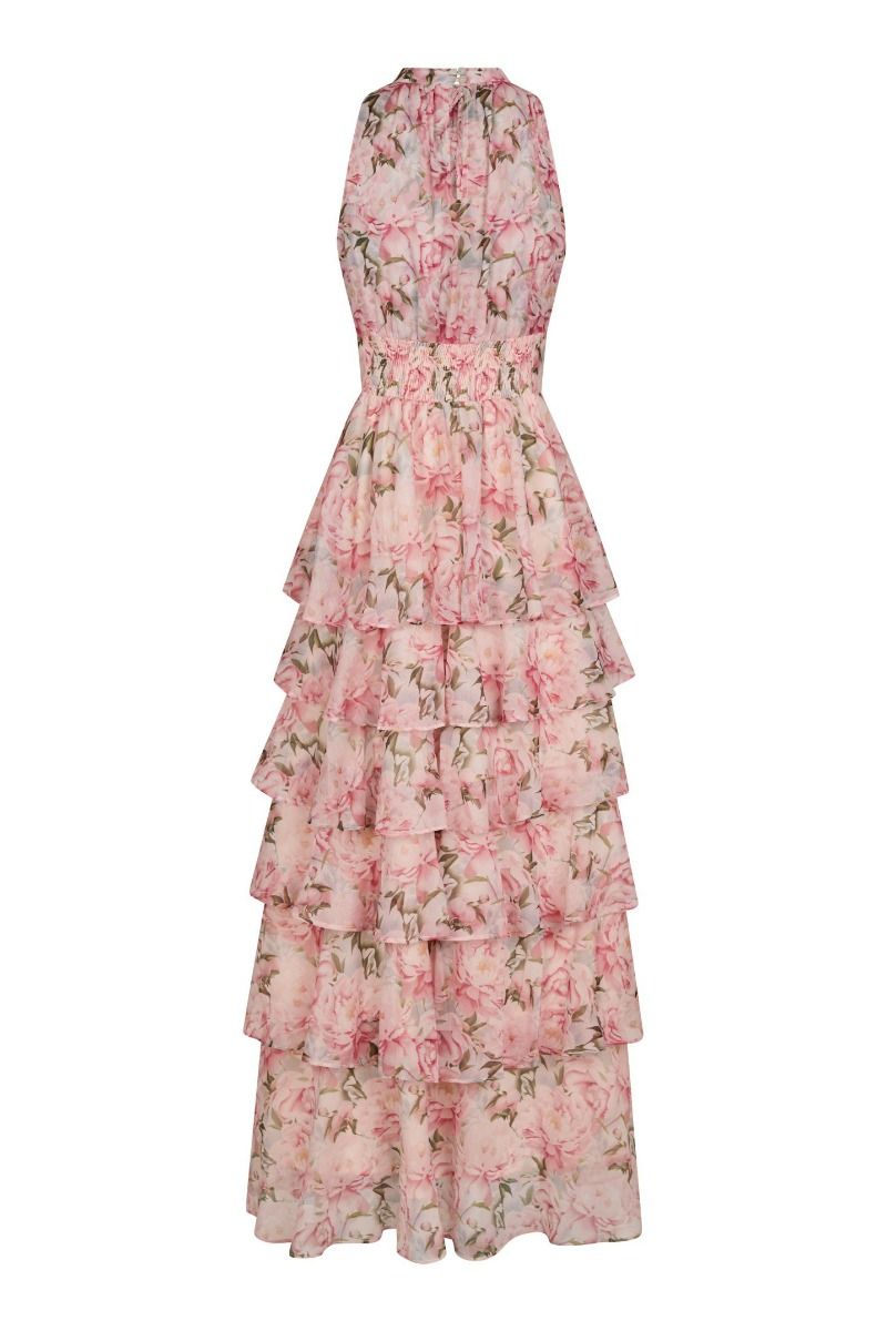 Neo Noir - Kjole - Marli Flower Chiffon Dress - Rose