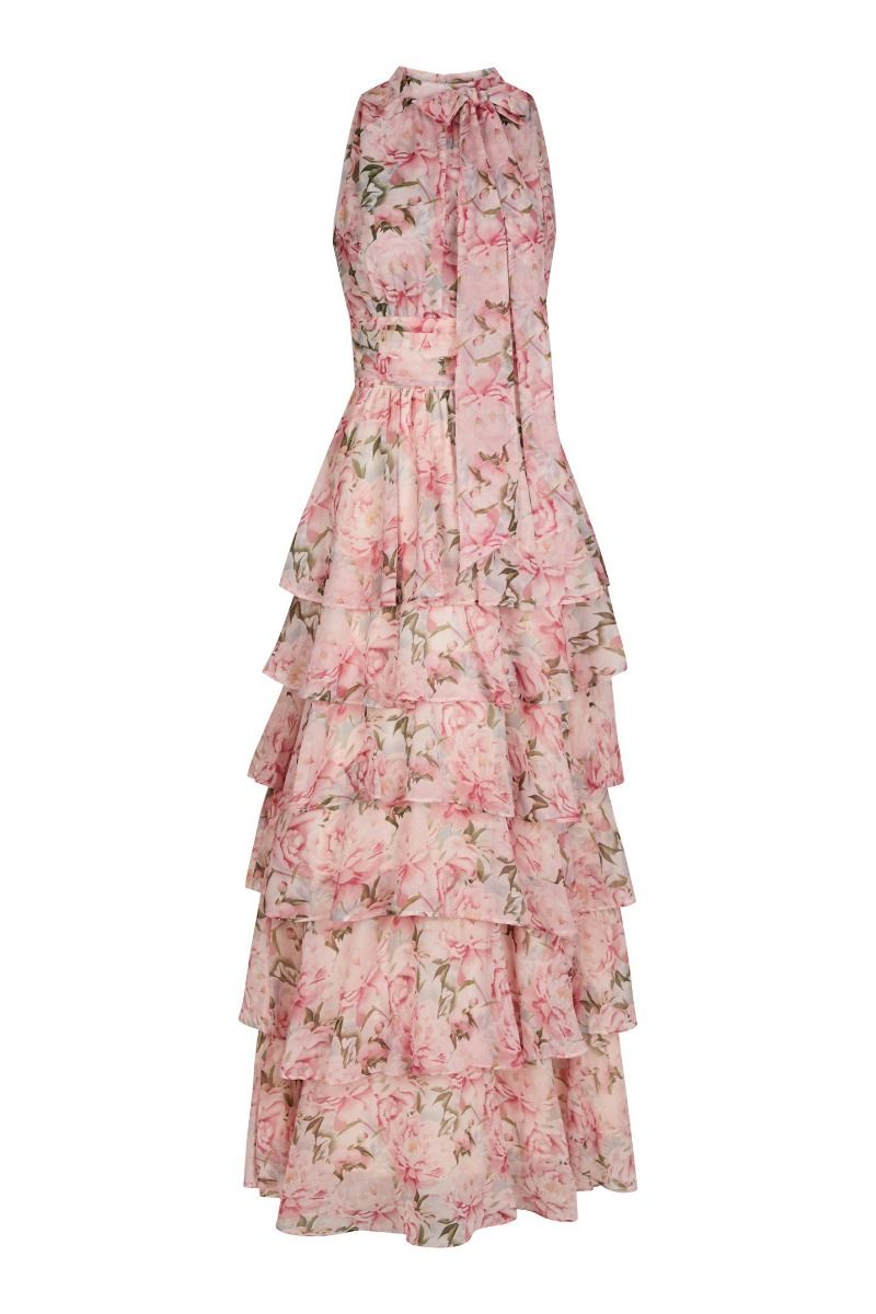 Neo Noir - Kjole - Marli Flower Chiffon Dress - Rose
