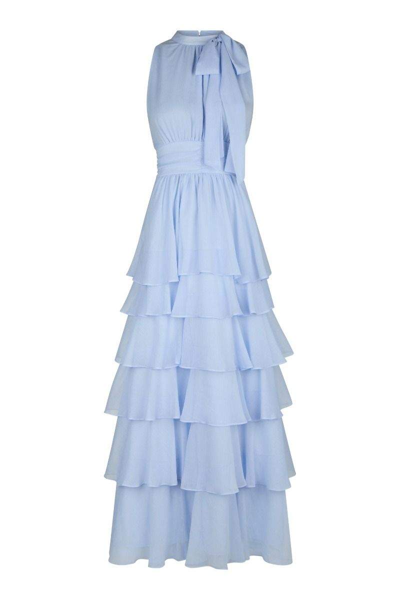 Neo Noir - Kjole - Marli Solid Chiffon Dress - Light Blue (Levering slut marts)