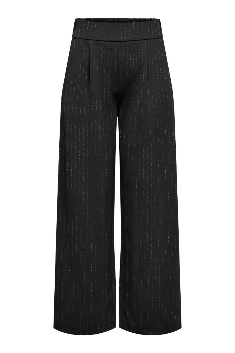 JDY - Bukser - Mary Geggo One Lurex Pant - Black Silver Pinstripe