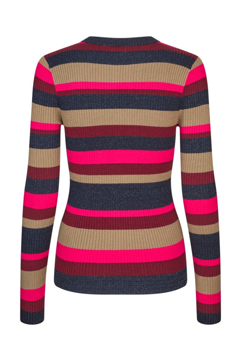 MbyM - Bluse - Minnie - Pink Grape Lurex Stripe