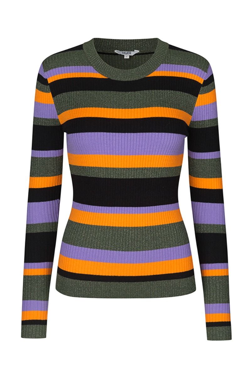 MbyM - Bluse - Minnie Tumeric - Lavender Lurex Stripe