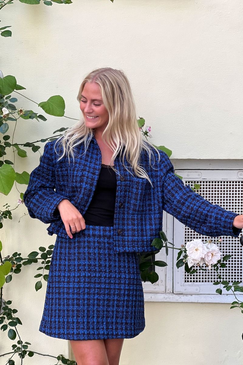 MbyM - Jakke - Vivika-M - Blue Houndstooth