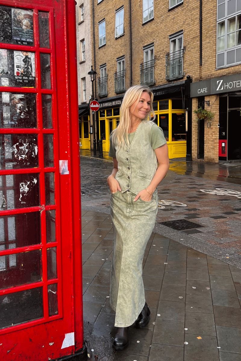 MbyM - Vest - Flana-M Iguana - Green Wash