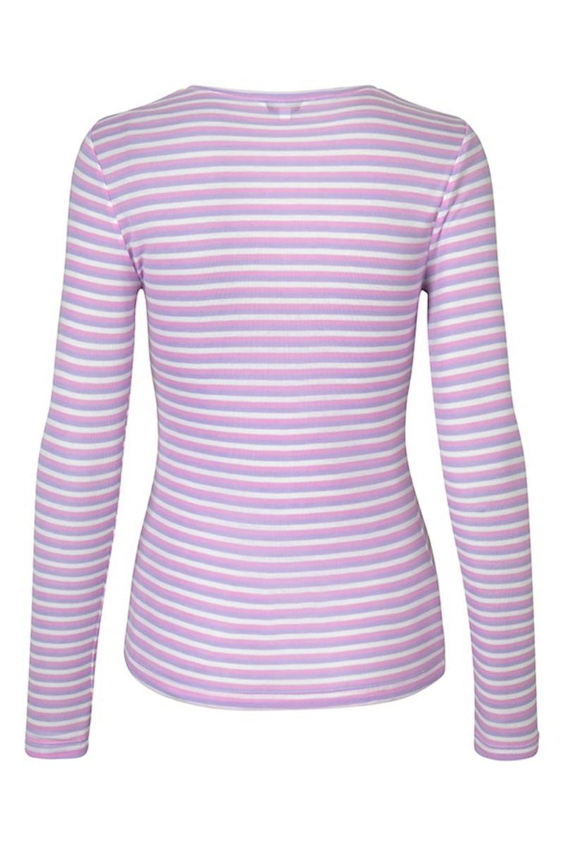 MbyM - Bluse - Lilita - Lavender Sugar Pink Stripe