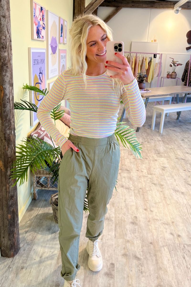 MbyM - Bluse - M-Lilita - Pink Turquoise Stripe