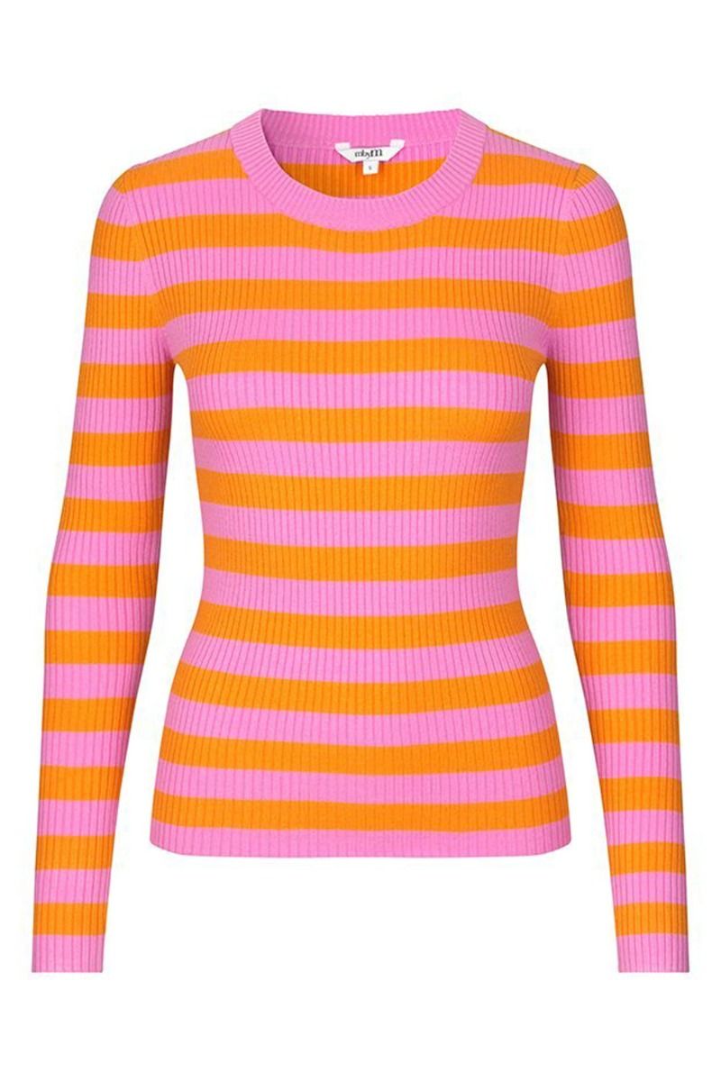 MbyM - Bluse - M-Turbanova - Apricot Pink Stripe