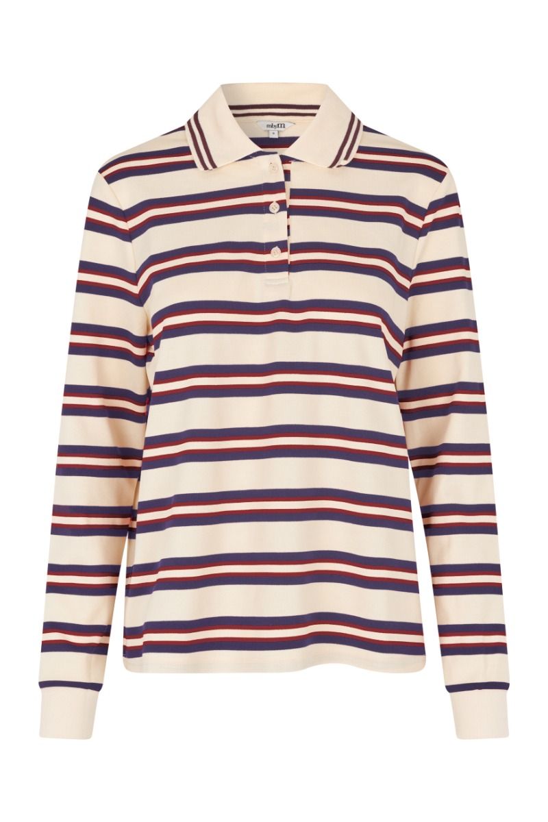 MbyM - Bluse - Polla-M - Navy/Bordeaux Stripes