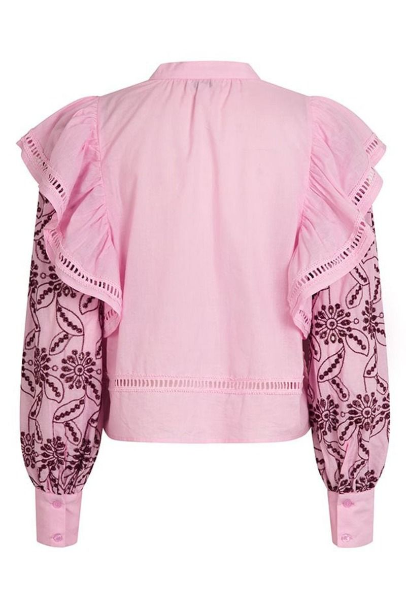 MbyM - Bluse - Raylan-M - Pink Burgundy Embroidery