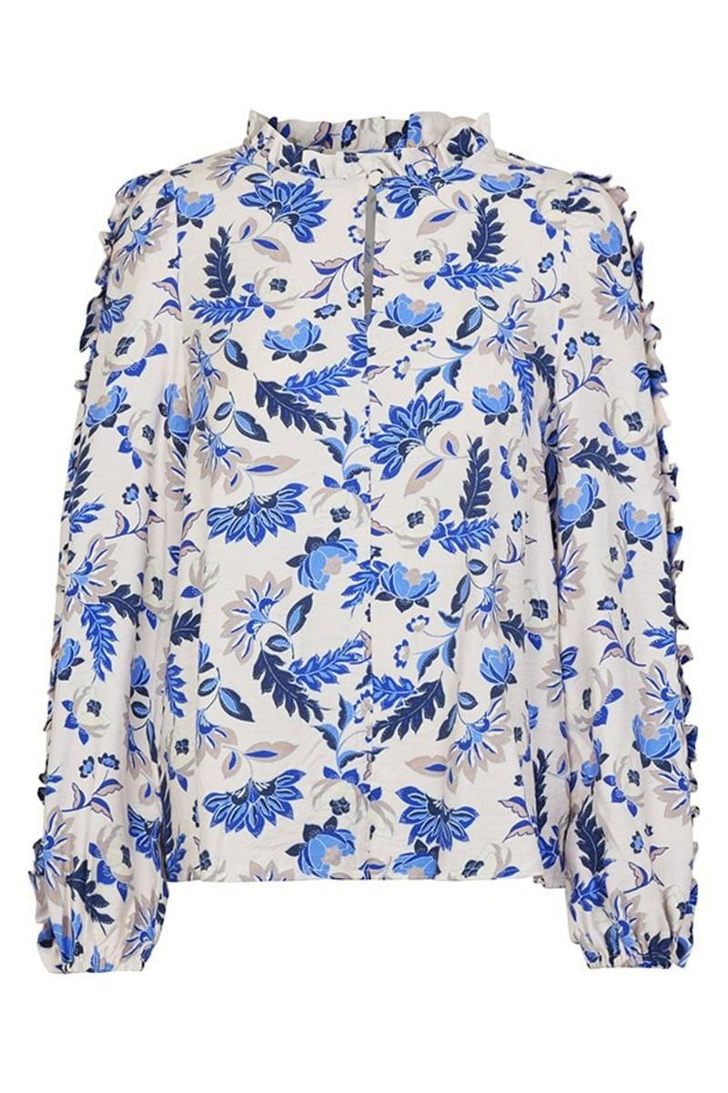 MbyM - Bluse - Vionnet-M - Romola Print Nude Blue