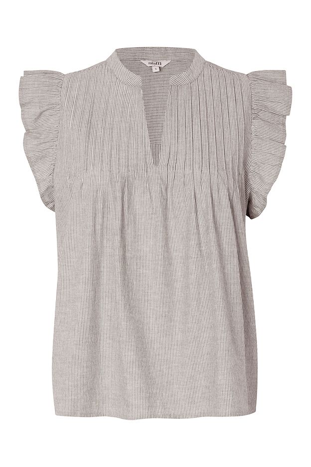 MbyM - Bluse - Gemala-M - Cinder White Stripe