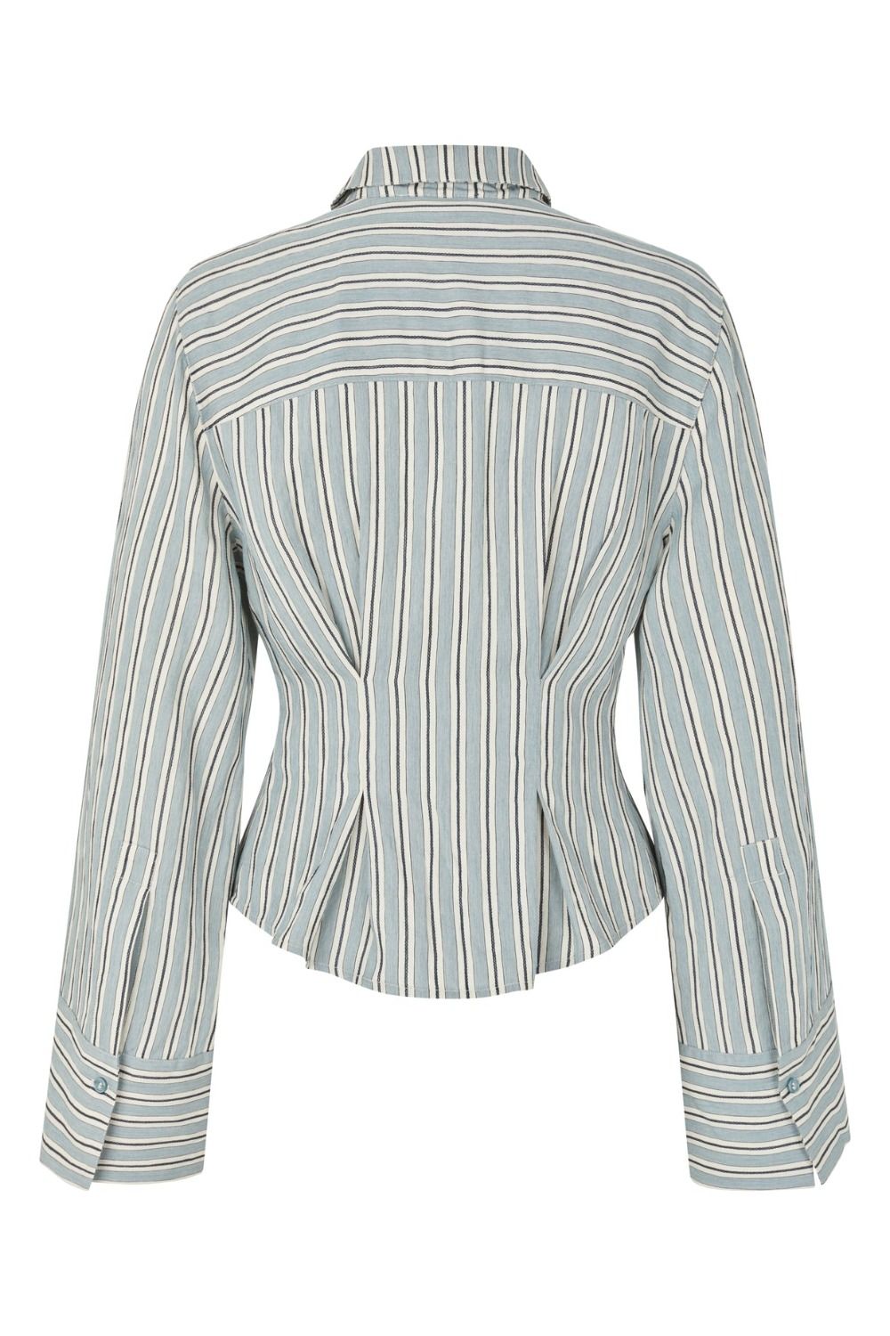 Mbym - Skjorte - Kalana-M - Smoke Blue Kleo Stripe