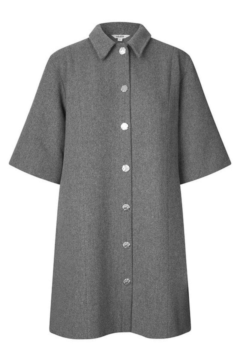 mbyM - Kjole - Bimalani-M - Charcoal Grey Herringbone