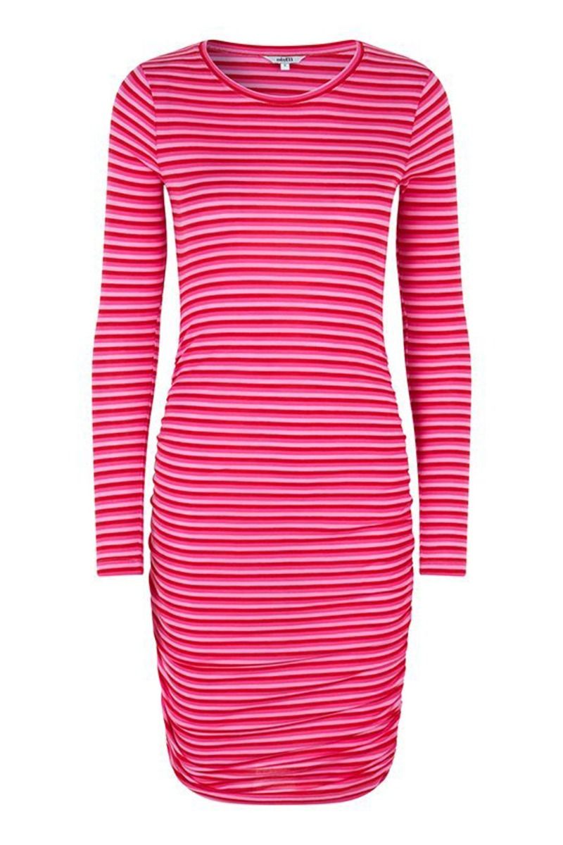 MbyM - Kjole - Faustine O-M - Fuchsia Fedora Red Stripe