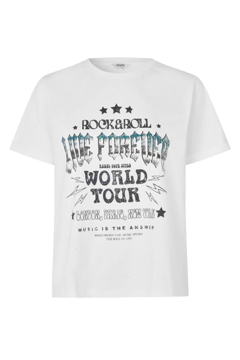 MbyM - T-shirt - Live Forever-M - White