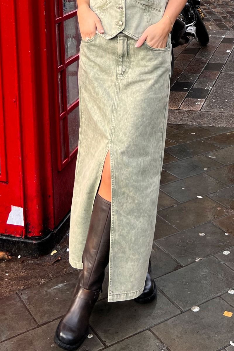 mbyM - Nederdel - Lopa Long-M Iguana - Green Wash