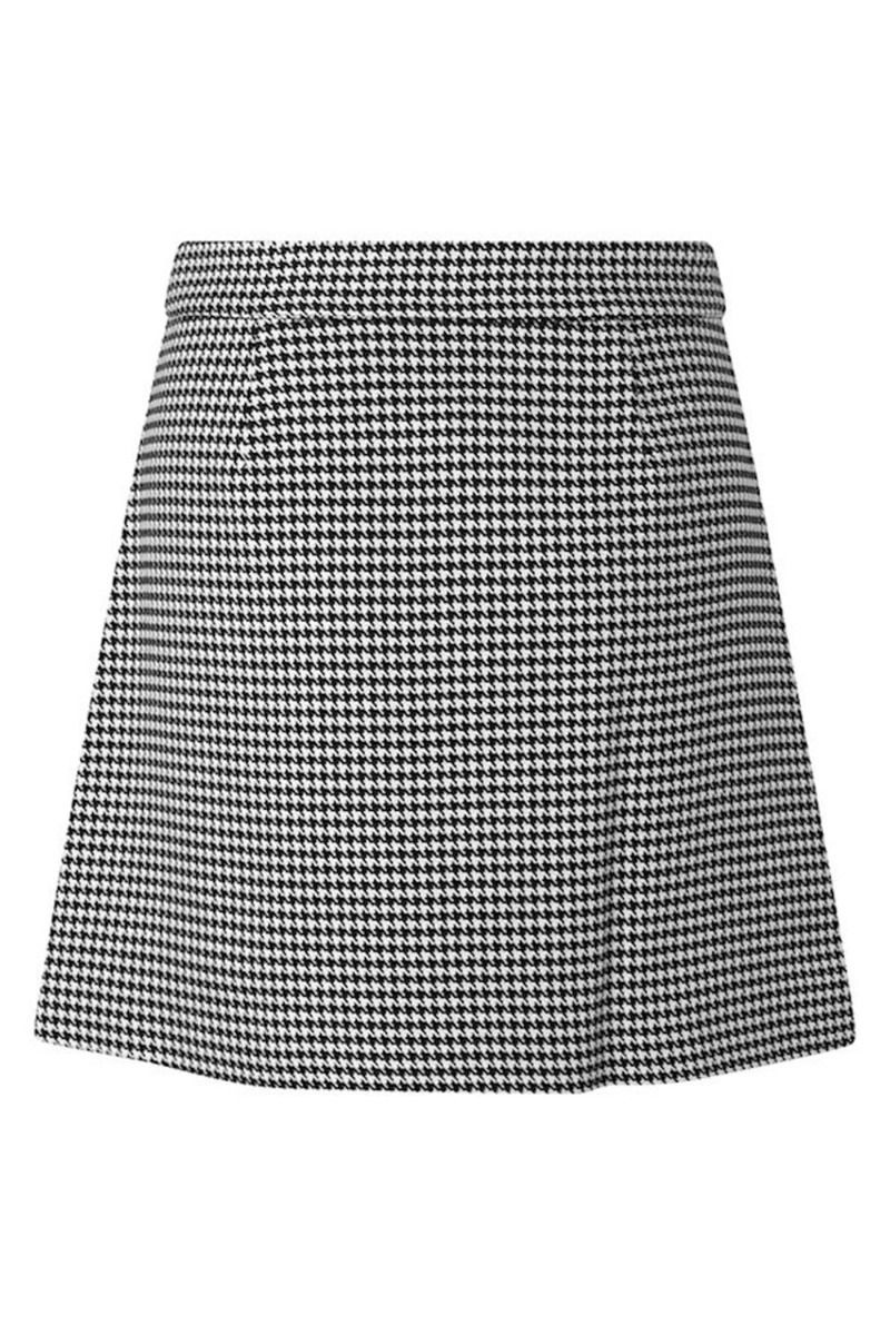 MbyM - Nederdel - Marlie - Black White Houndstooth