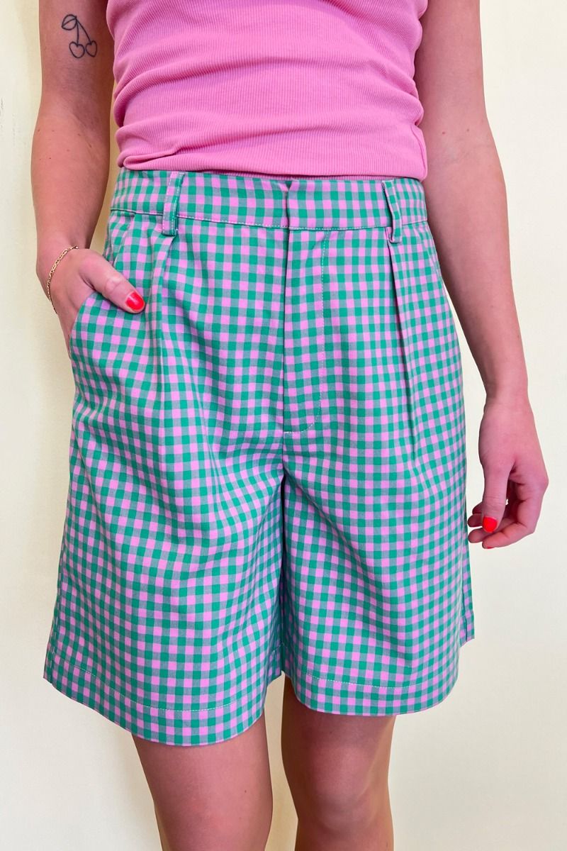 MbyM - Shorts - Merona-M - Pink Green Check