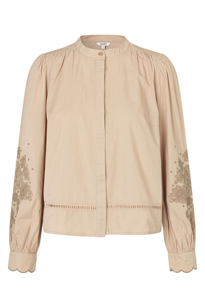 MbyM - Skjorte - Pauline-M - Taupe Pepper Emb.