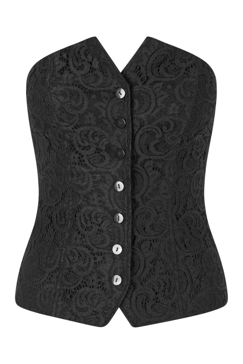 MbyM - Top - Gunny Lace-M - Black