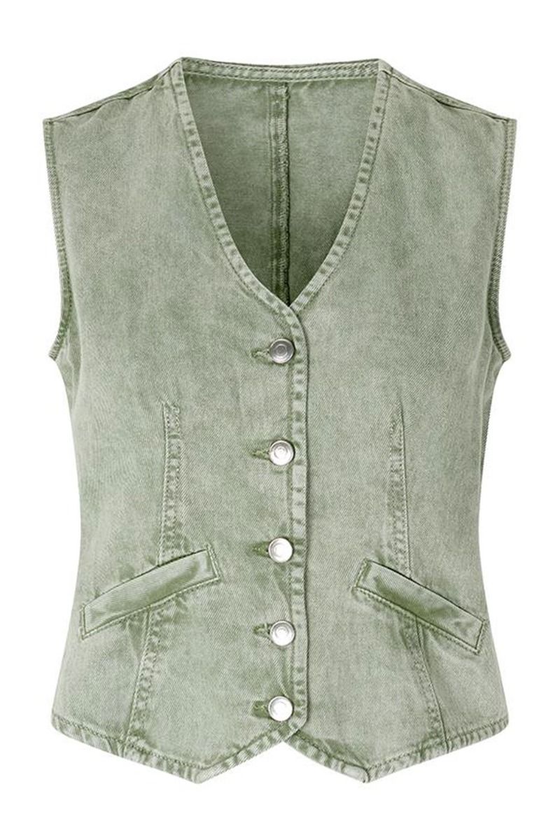 MbyM - Vest - Flana-M Iguana - Green Wash