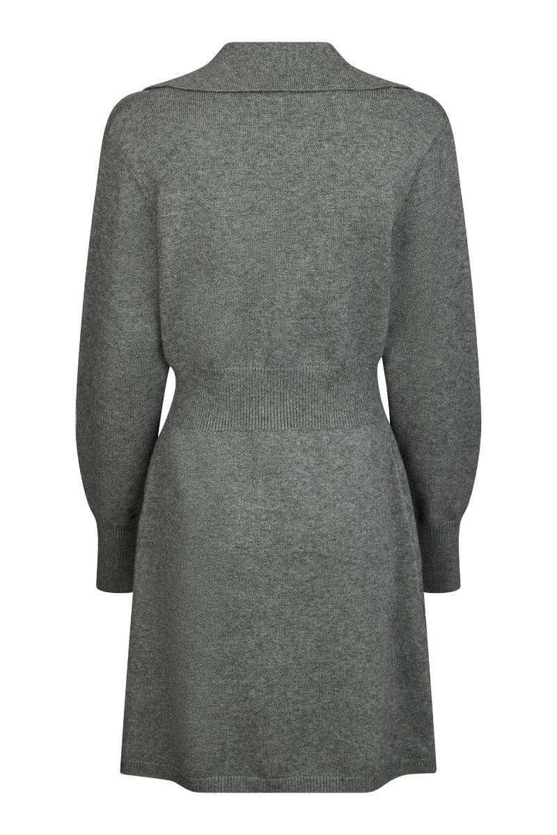 Neo Noir - Kjole - Melia Knit Dress - Dark Grey Melange 