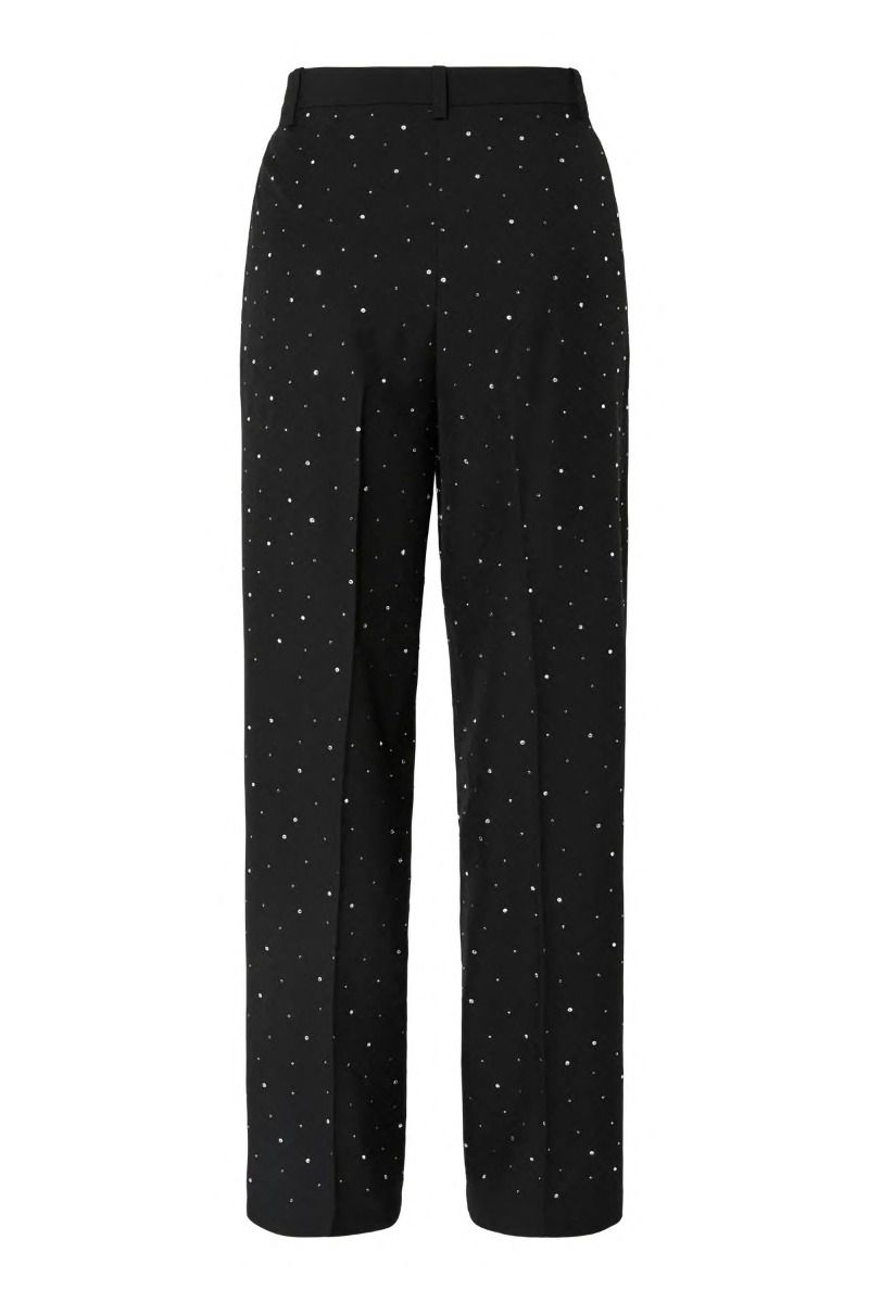 Pieces - Bukser - Michelle Rhinestone HW Pant - Black